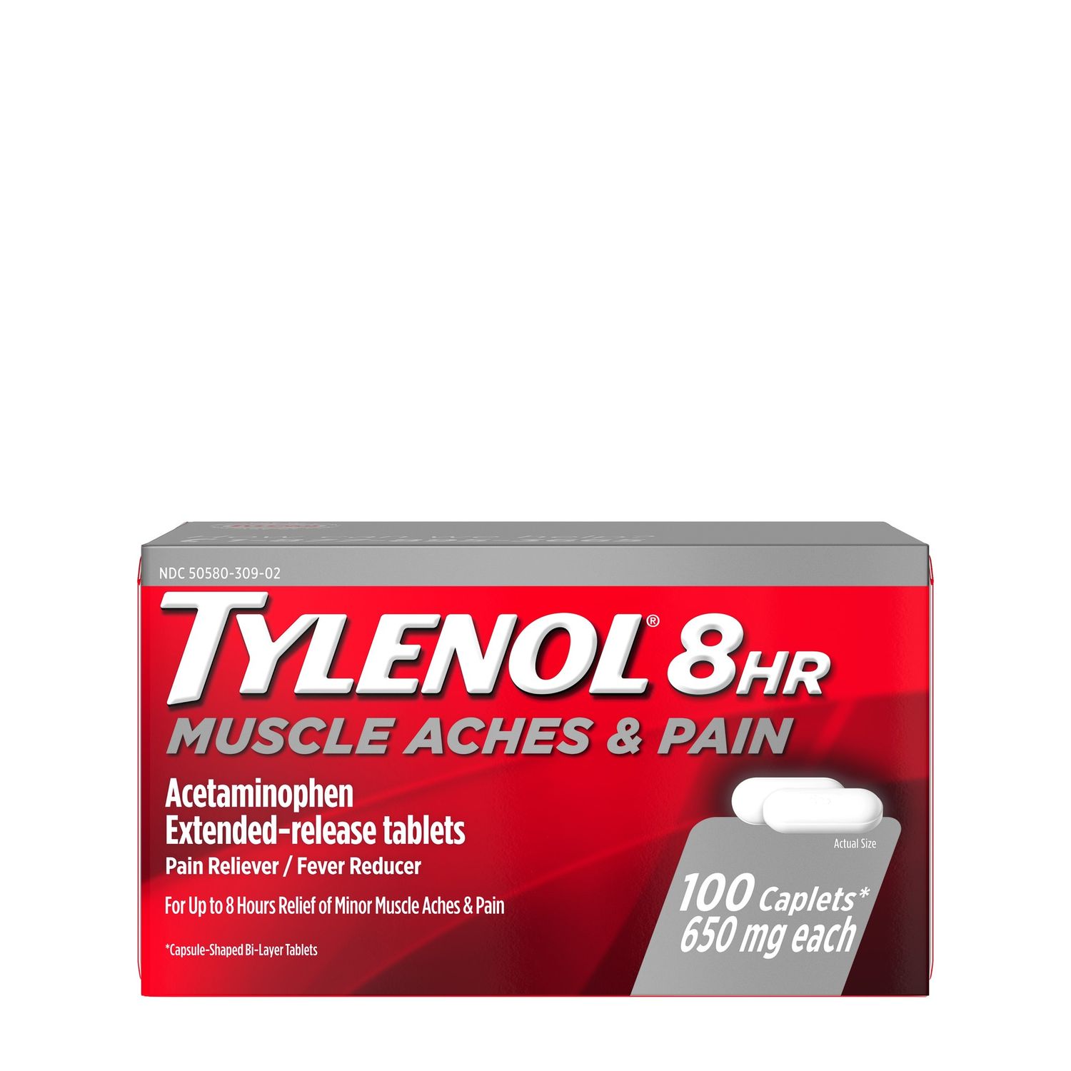 TYLENOL 8 Hour Muscle Aches & Pain Tablets with Acetaminophen - 100.0 Ea