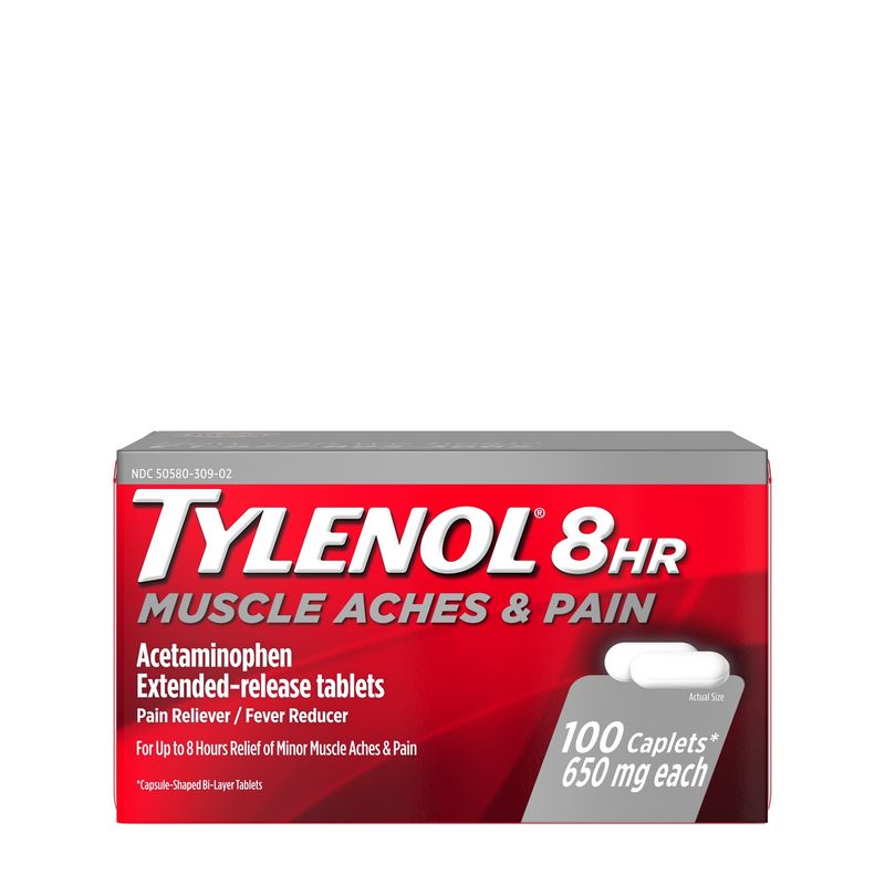 TYLENOL 8 Hour Muscle Aches & Pain Tablets with Acetaminophen - 100.0 Ea