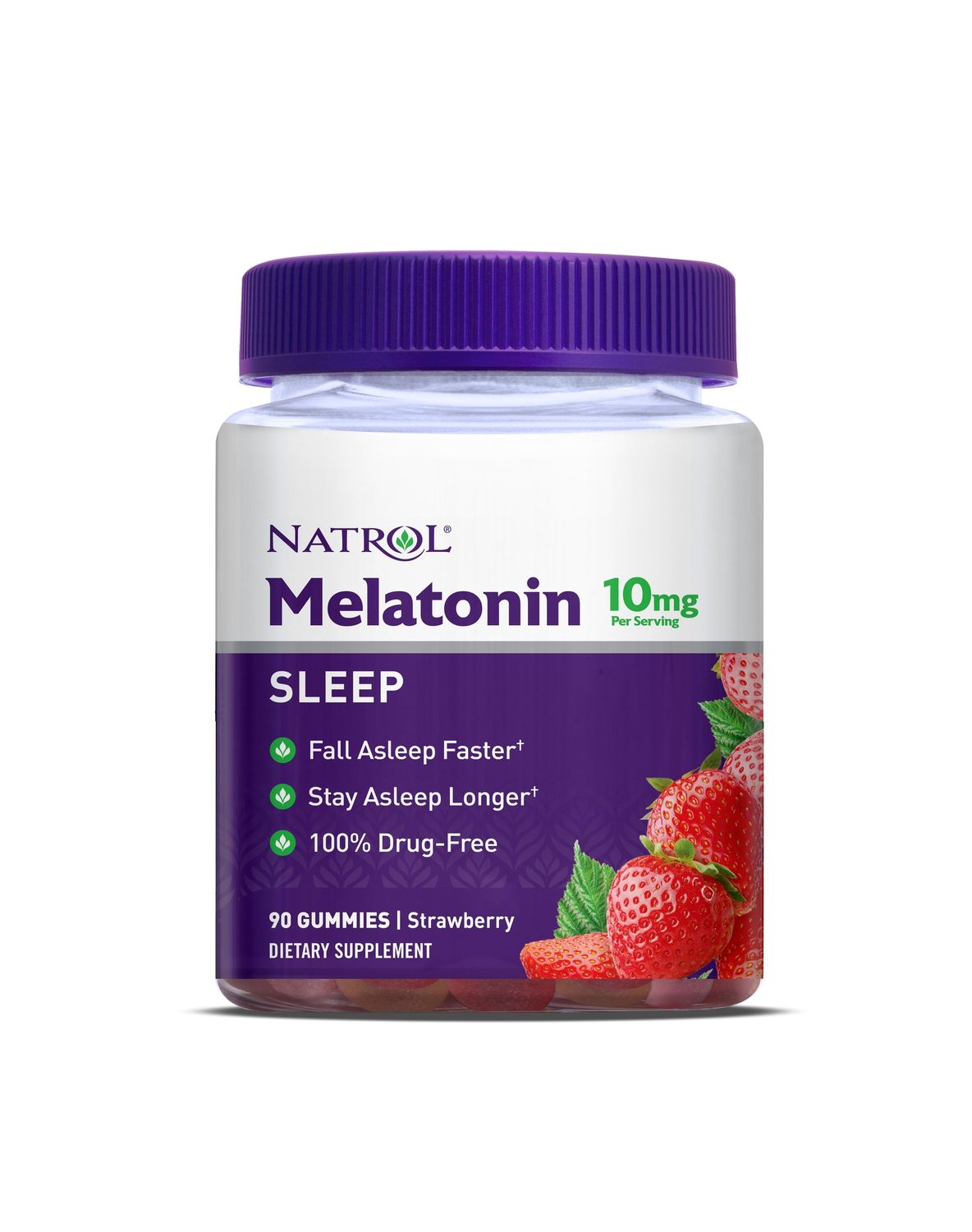 Natrol Melatonin 10mg  Sleep Support  Strawberry Gummies  90ct