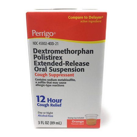 Perrigo Dextromethorphan Polistirex Extended Release Oral Suspension Cough Suppressant, 3 Fl. Oz.