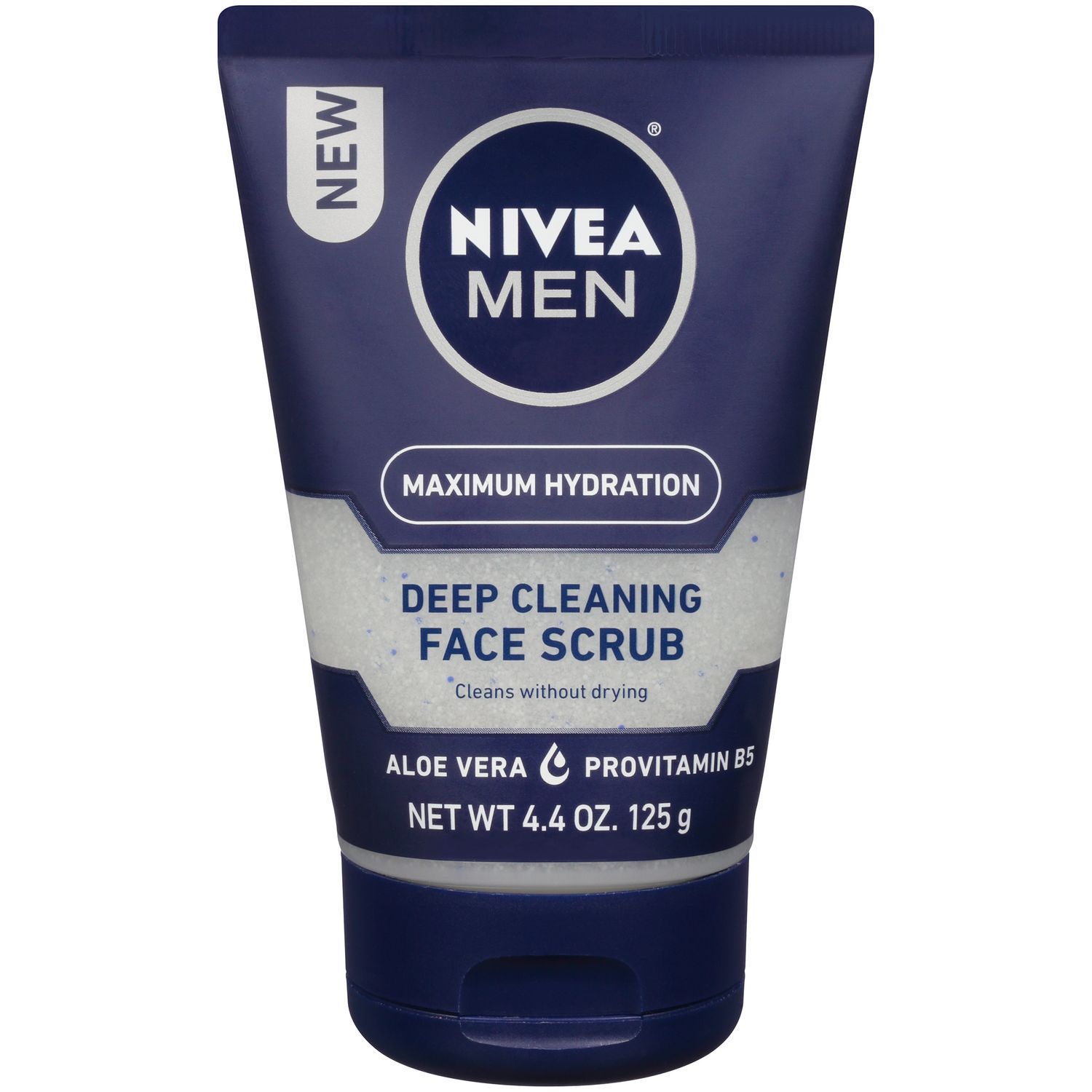 NIVEA MEN Maximum Hydration Deep Cleaning Face Scrub with Aloe Vera  4.4 Oz Tube