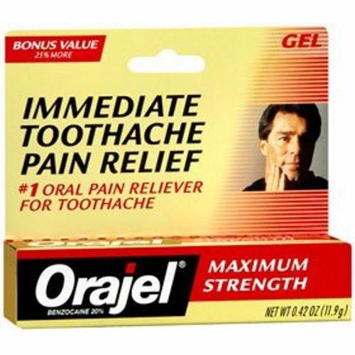 Orajel 3X for Toothache & Gum Pain: Maximum Gel Tube 0.42oz- from #1 Oral Pain Relief Brand- Orajel for Instant Pain Relief