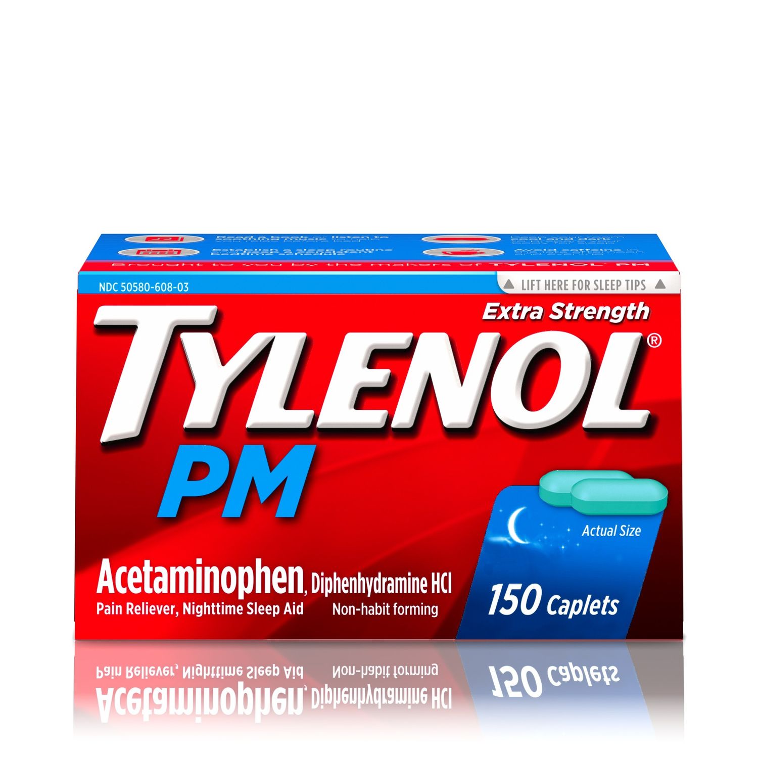 Tylenol PM Extra Strength Pain Reliever & Sleep Aid Caplets  150 Ct
