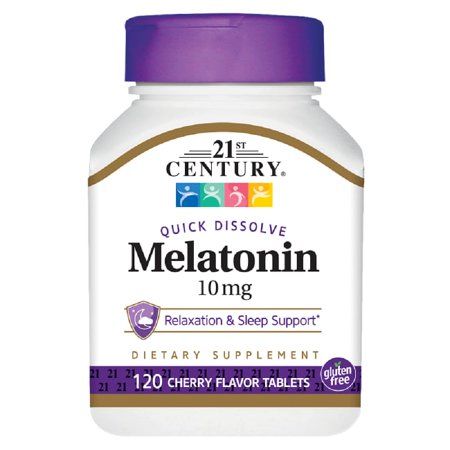 21st Century Quick Dissolve Melatonin 10mg Tablets Cherry - 120.0 Ea