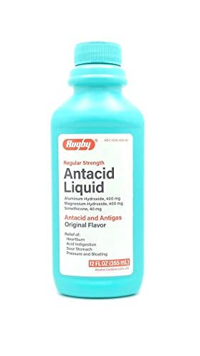 Rugby Laboratories Antacid Liquid Regular Strength Aluminum Hydroxide 400 Mg Magnesium Hydroxide 400 Mg Simethicone 40 Mg Antacid and Antigas Original