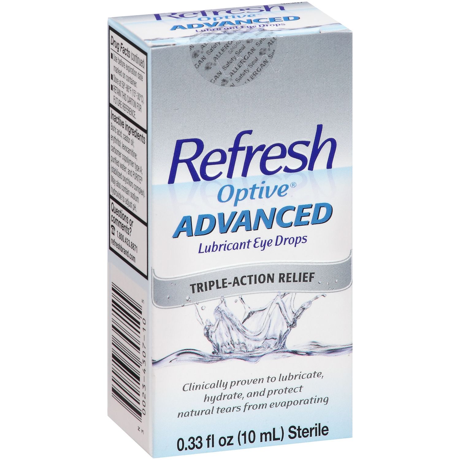 Refresh Optive Advanced Lubricant Eye Drops - 0.33 Fl Oz