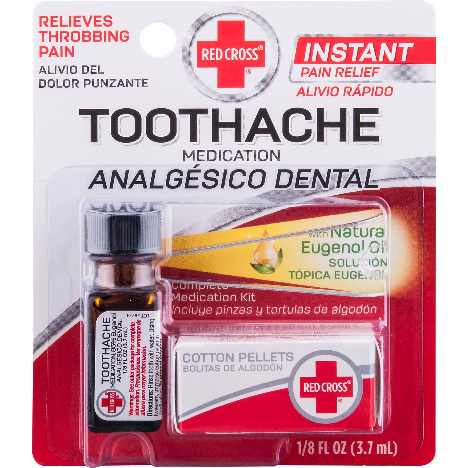 Red Cross Toothache Medication  0.125 Fl Oz Bottle