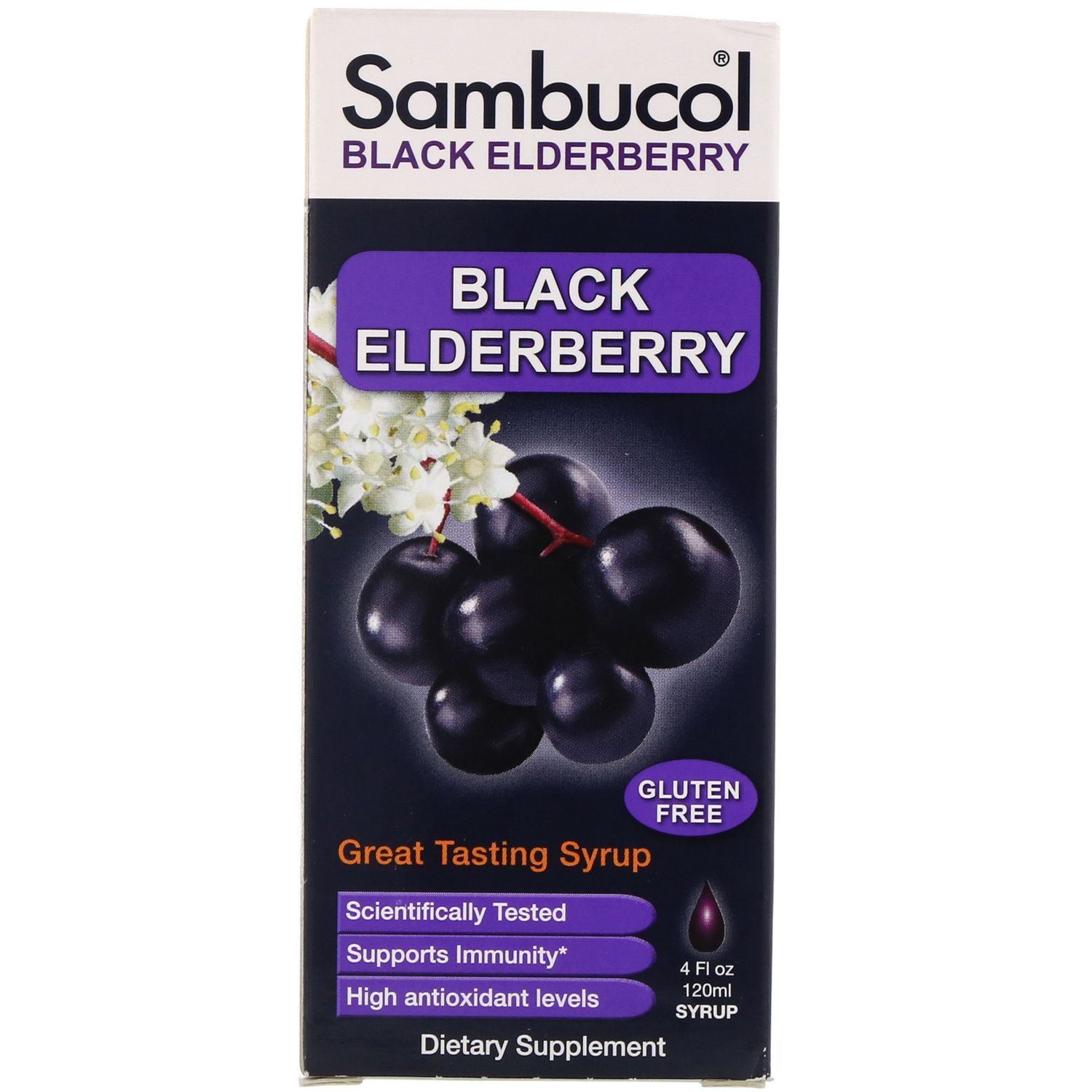 Sambucol Black Elderberry Original Syrup  4 Oz