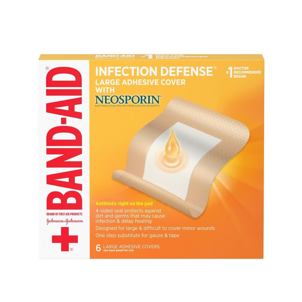 Band-Aid Infection Defense Adhesive Cover W/ Neosporin