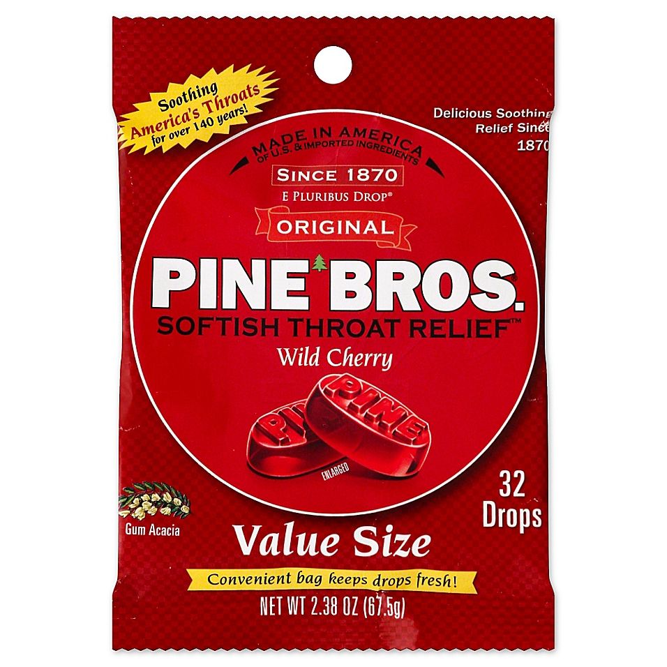Pine Bros Sore Throat Drops  Wild Cherry  30 Drops (Pack of 1)