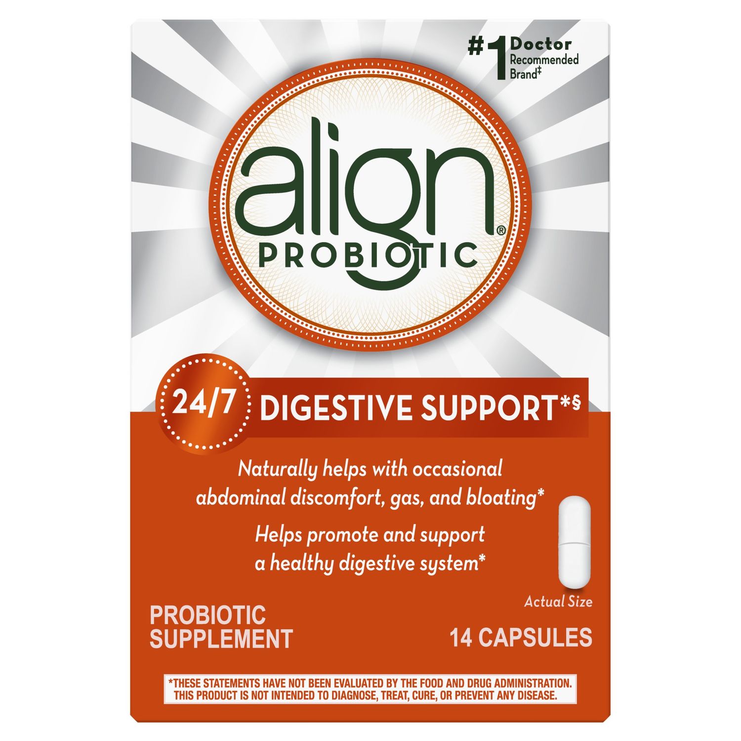 Align Probiotic, Daily Supplement for Digestive Health - 14.0 Ea