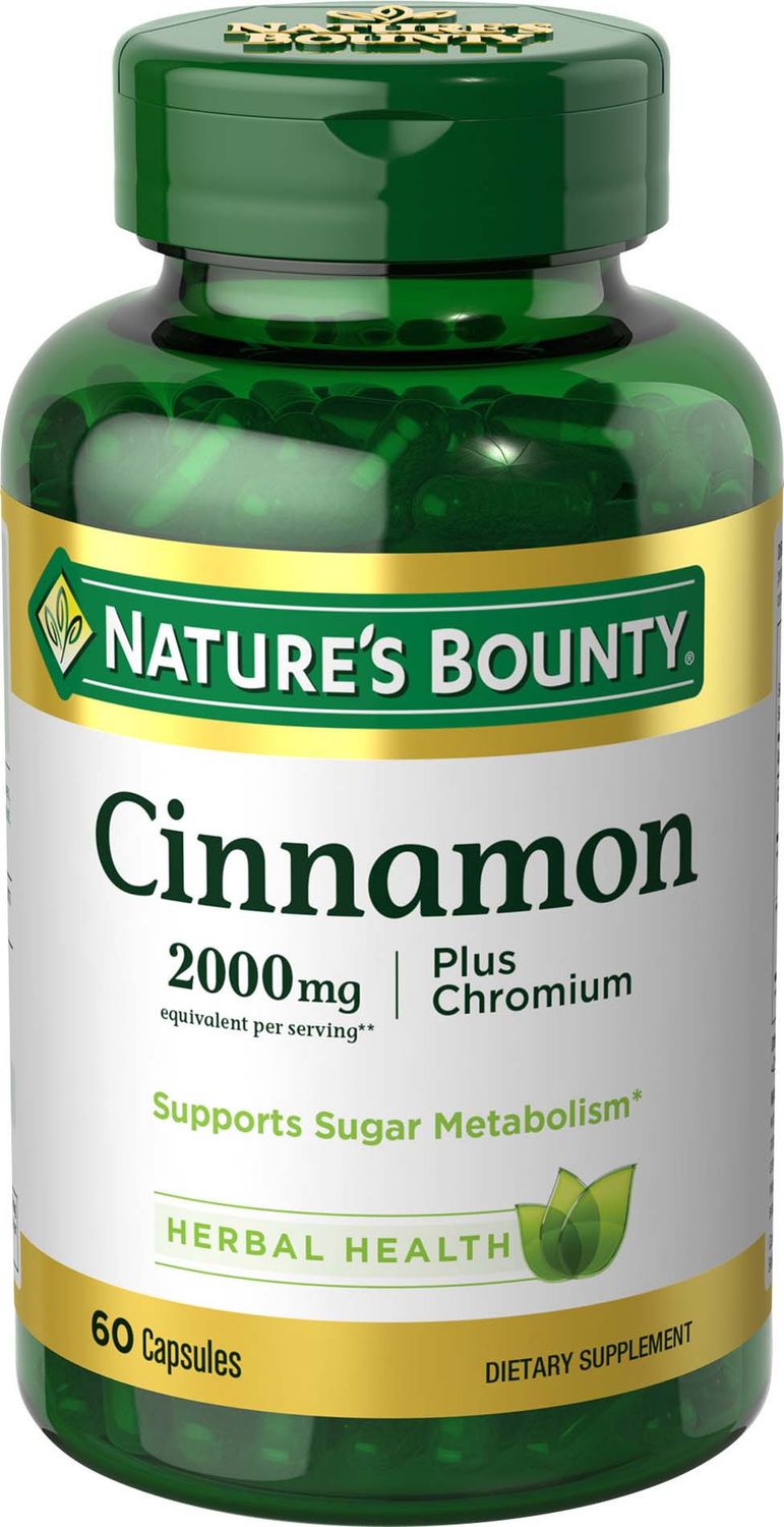 Nature's Bounty High Potency Cinnamon 2000 Mg Dietary Supplement Capsules - 60.0 Ea