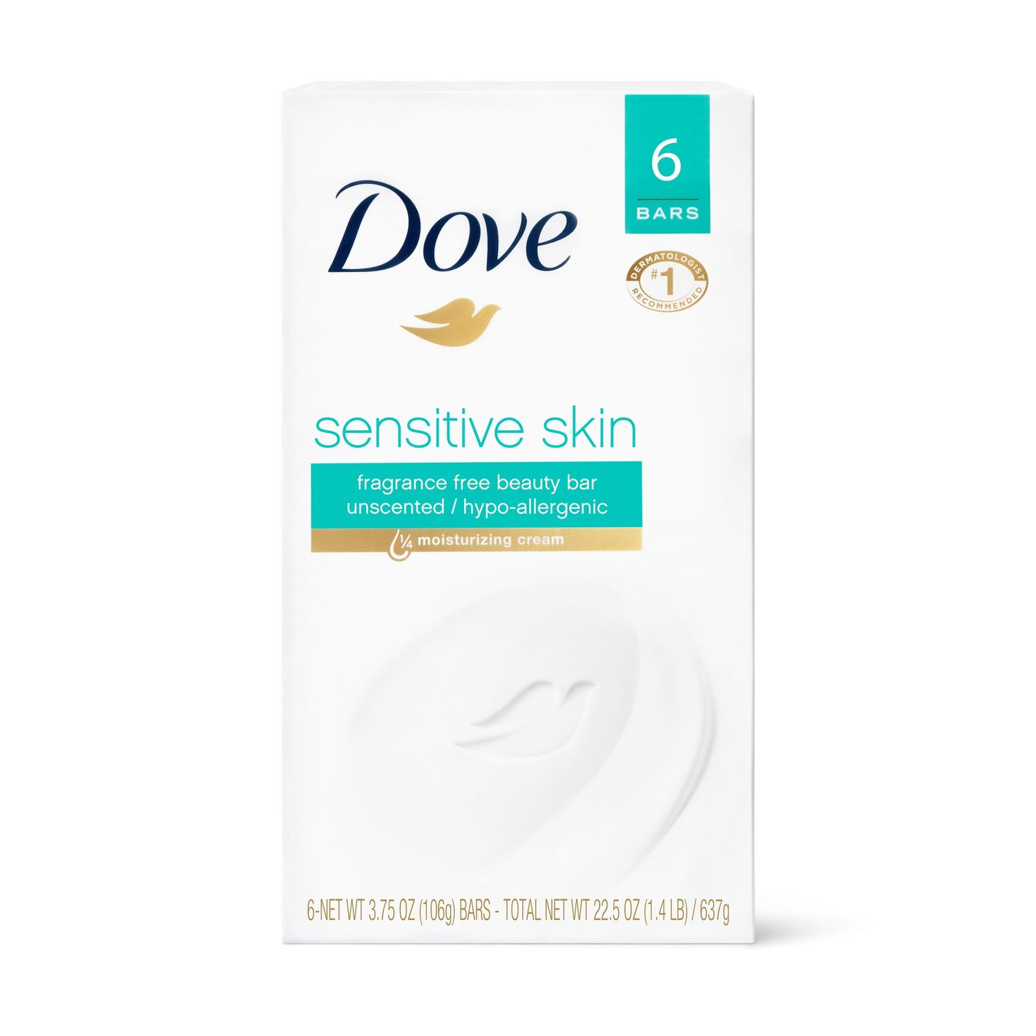 Dove Beauty Bars Sensitive Skin - 3.75 Oz X 6 Pack