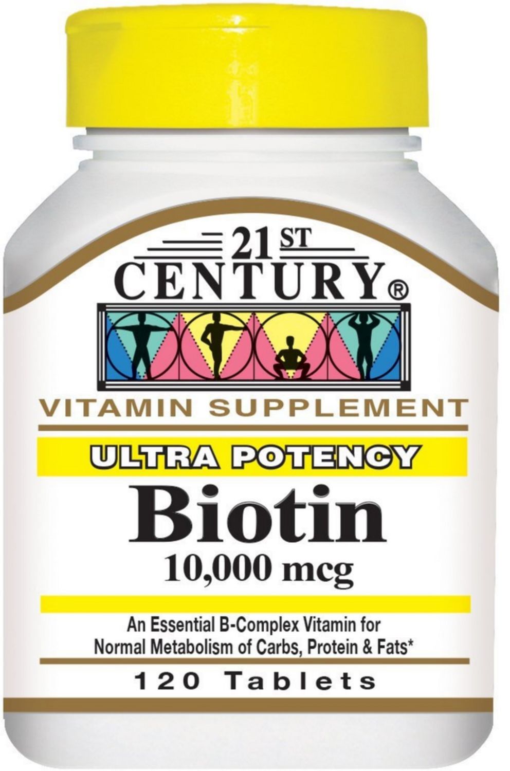 21st Century Biotin 10,000 Mcg Tablets - 120.0 Ea