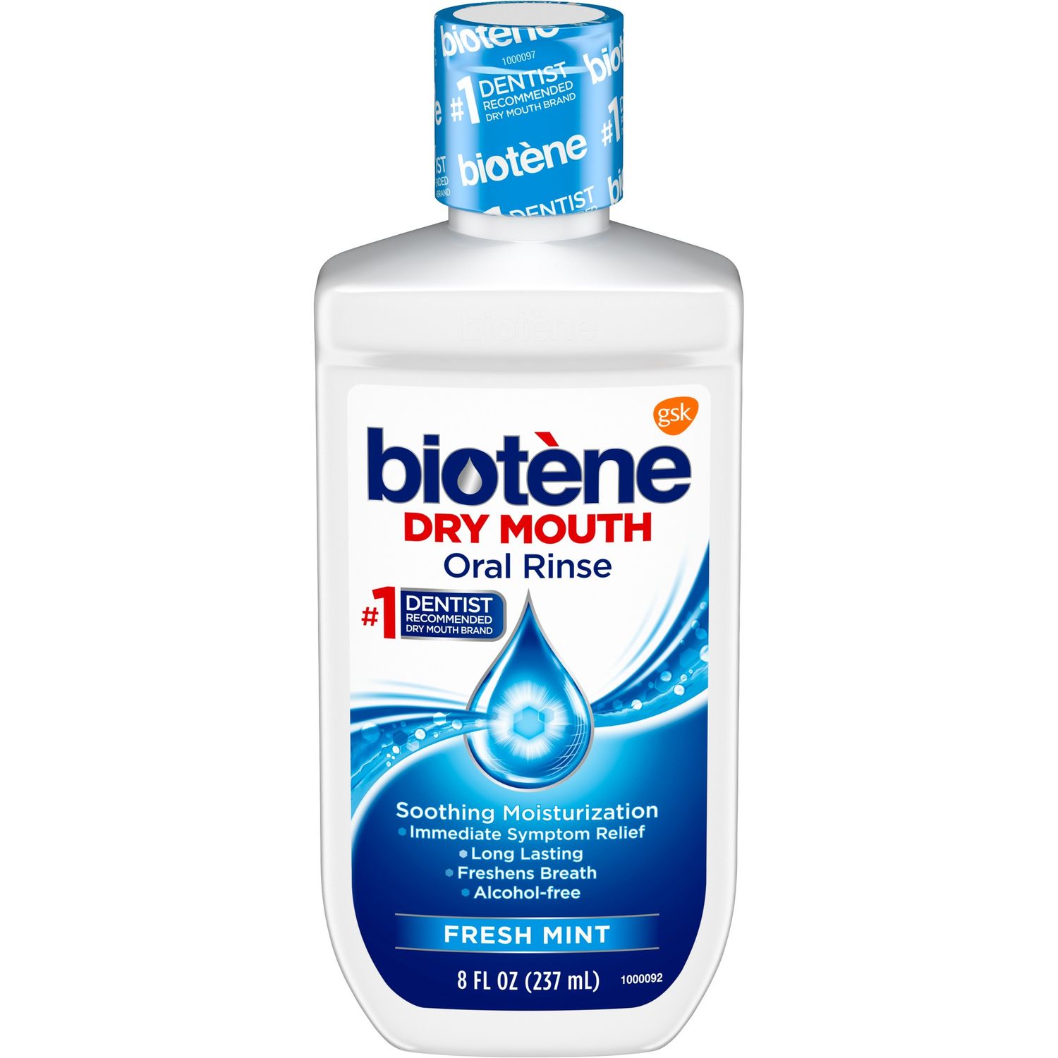 Biotene Alcohol-Free Moisturizing Dry Mouth Oral Rinse Mouthwash  Fresh Mint  8 Oz