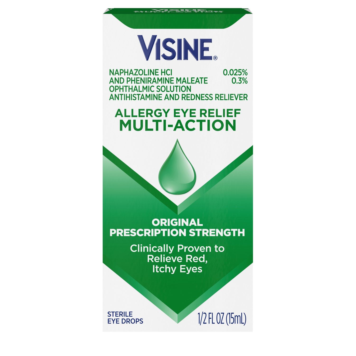 Visine Allergy Relief Multi-Action Antihistamine Eye Drops  0.5 Fl. Oz