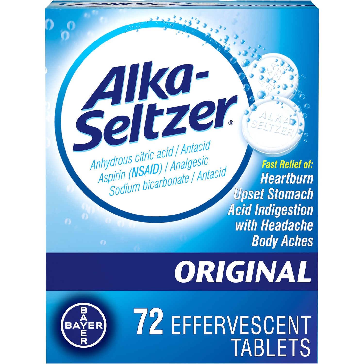 Alka-Seltzer Refills, 2 per Packet, Box of 36 Packets