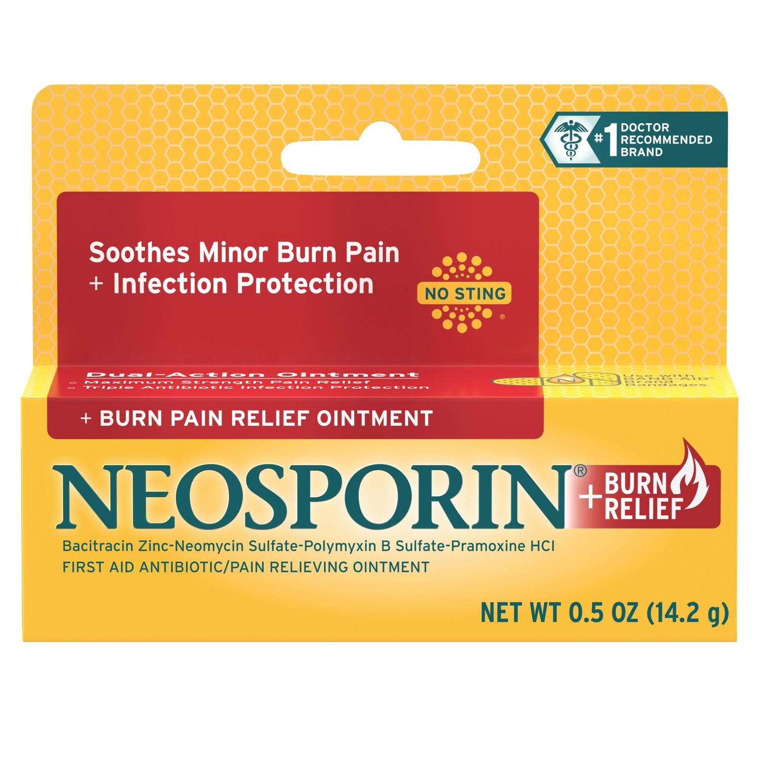 Neosporin Burn Relief & First-Aid Antibiotic Ointment .5 Oz