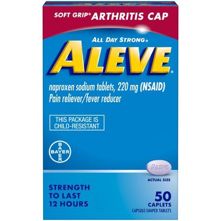 Aleve Soft Grip Arthritis Cap Caplets, Pain Reliever - 50.0 Ea