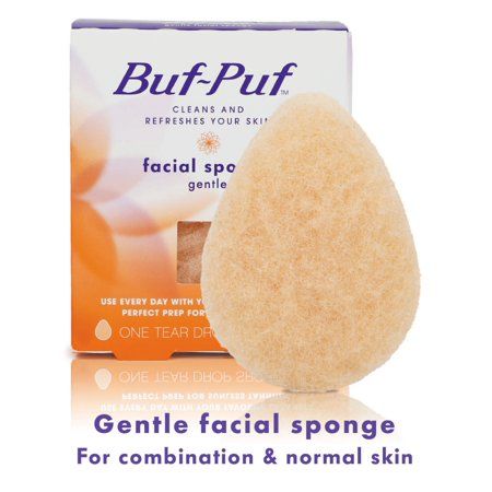 Buf-Puf Gentle Facial Sponge  Non-Irritating  Blackhead Removal  Double-Sided