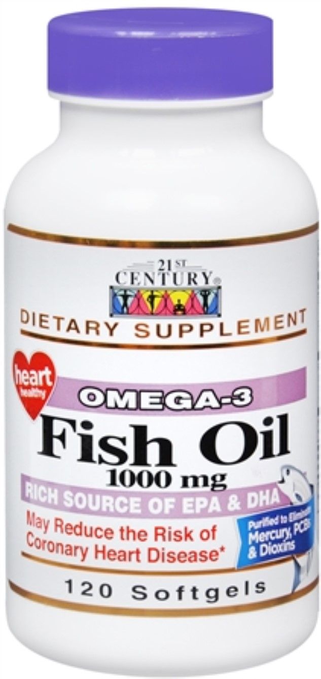 21st Century Omega-3 Fish Oil Softgels  1000 Mg  90 Count