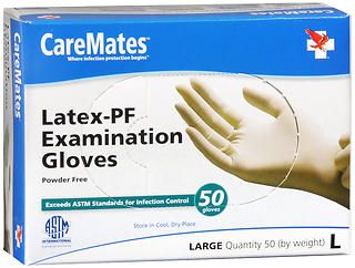 05313020 Latex Powder Free Gloves,Textured, Large - Case of 20