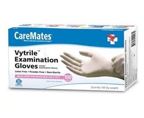 CareMates Vytrile Powder Free Examination Gloves  Medium  100 Count