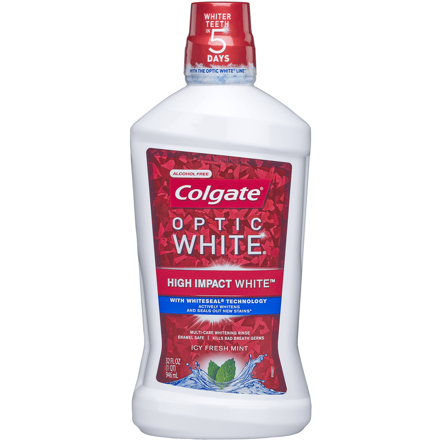 Colgate Optic White Mouthwash, Icy Fresh Mint, 0.95 L