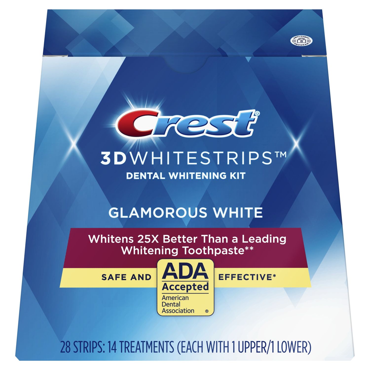 Crest 3D Whitestrips Glamorous White at-home Teeth Whitening Kit - 28.0 Ea