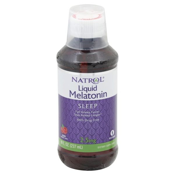 Natrol Melatonin 2.5mg Liquid, Sleep Support Berry - 8.0 Fl Oz