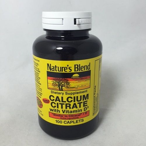 Nature S Blend Calcium Citrate with Vitamin D3 100 Cplts