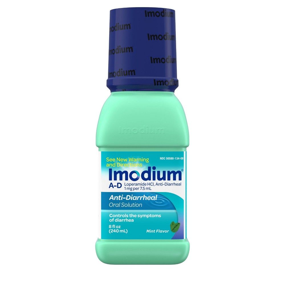 Imodium a-D Liquid Oral Anti-Diarrheal Medicine Mint - 8.0 Fl Oz