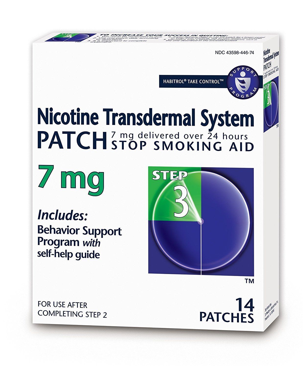 Habitrol Step 3 Nicotine Transdermal System Patch  7 Mg  14 Count