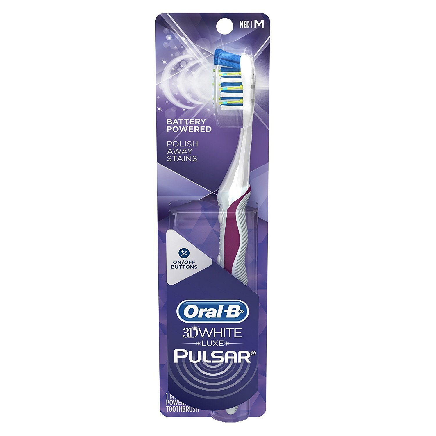 Oral-B Pulsar Whitening Battery Toothbrush  Medium  1 Count