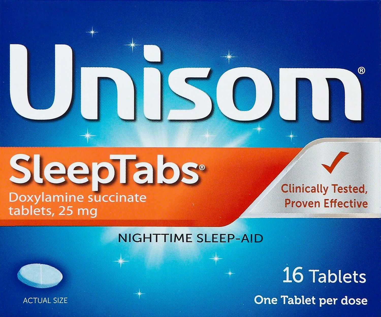 Unisom SleepTabs Tablets (16 Ct)  Sleep-Aid  Doxylamine Succinate