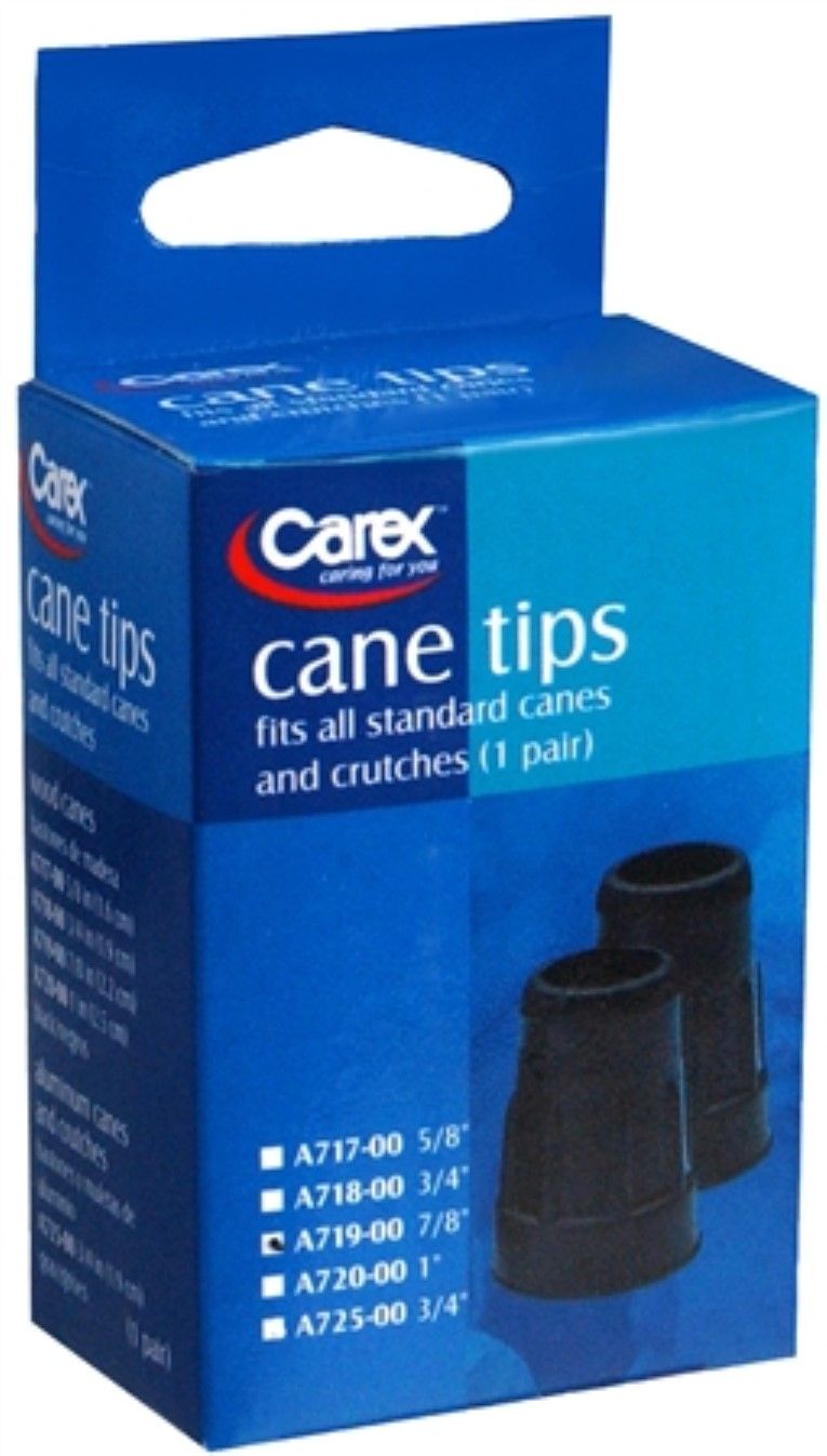 Carex Black Cane Tips, 7/8 in