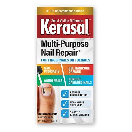 Kerasal Multi-Purpose Nail Repair, Nail Solution for Discolored and Damaged Nails - 0.43 Fl Oz