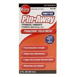 Cara Pin Away Pinworm Treatment  Caramel  Family Size  2 Fl. Oz. (60 Ml)