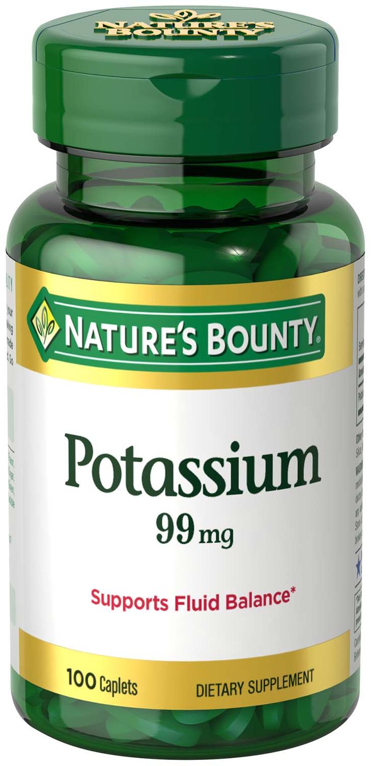 Nature's Bounty Potassium Gluconate 99mg, Caplets - 100.0 Ea
