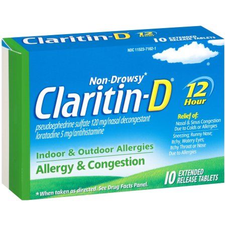 Claritin-D 12 Hour Allergy and Congestion Tablets 10 Tabs by Claritin