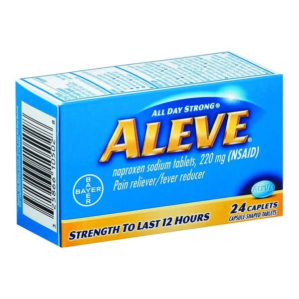 Aleve Pain Relief Naproxen Sodium Caplets - 24.0 Ea