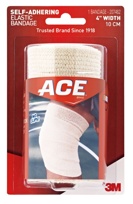 MMM207462 Athletic Support Wrap, 4 in. W, Self-Adhering, Tan