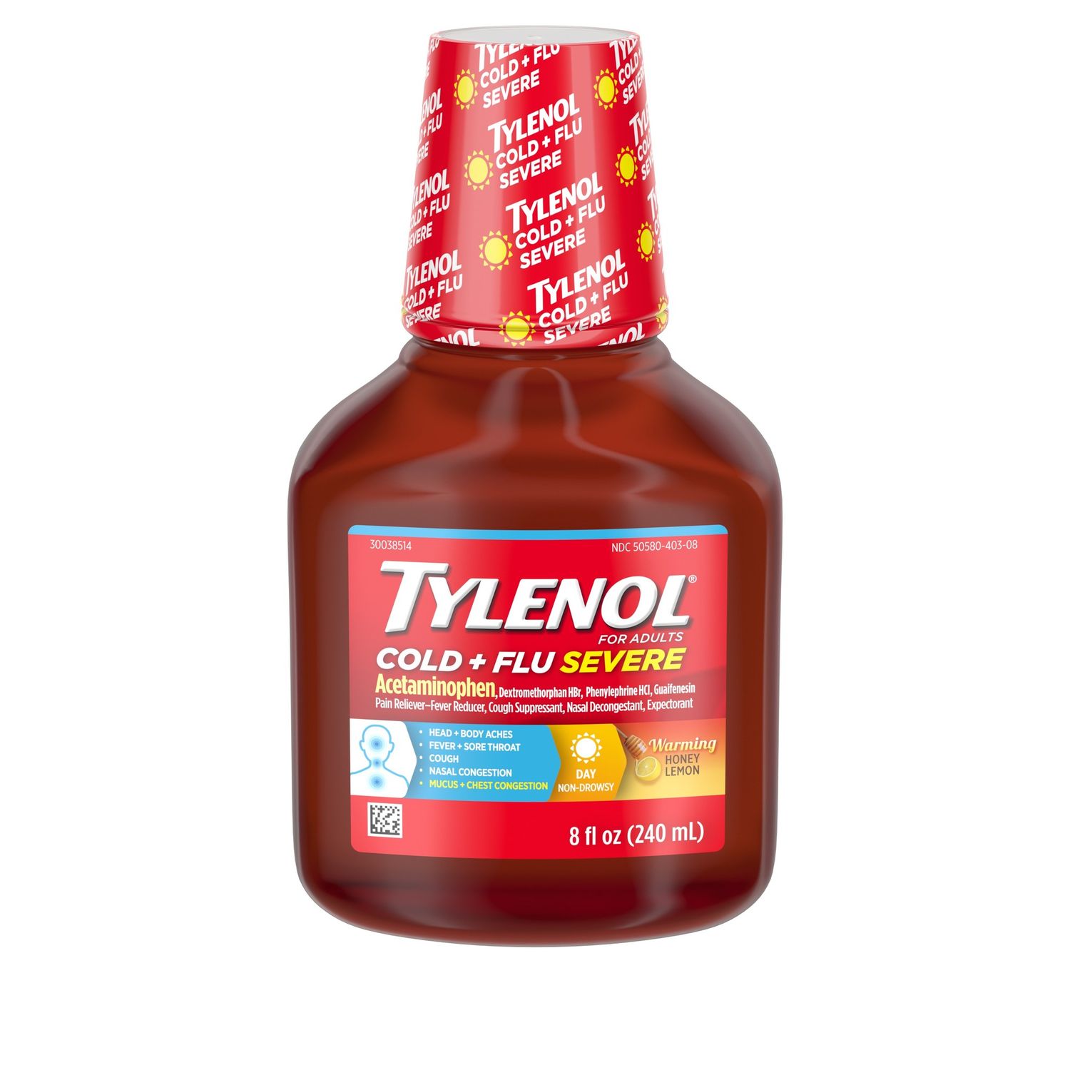 TYLENOL LIQUID WARMING DAY HONEY 8OZ