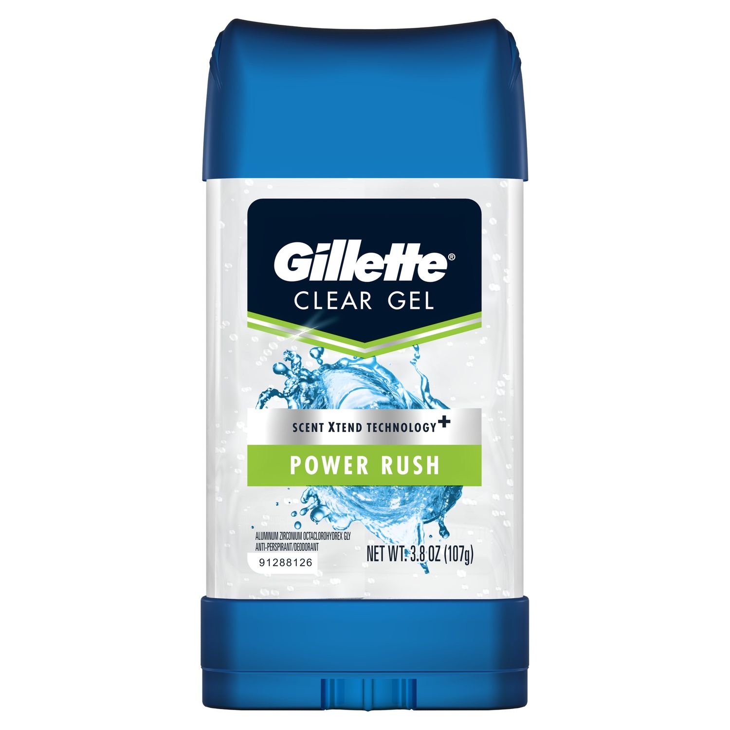 Gillette Clear + Dri Tech Clear Gel Antiperspirant Deodorant Power Rush - 3.8 Oz