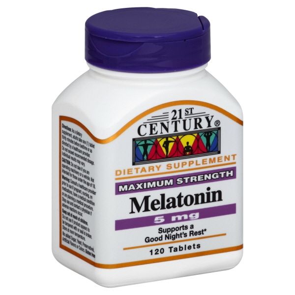 21st Century Melatonin 5mg, Maximum Strength - 120.0 Ea