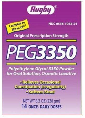 Rugby PEG 3350 Polyethylene Glycol Powder  8.3 Oz.  14 Doses