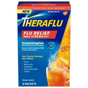 TheraFlu Max Strength Flu Relief, Honey Lemon - 6.0 Ea
