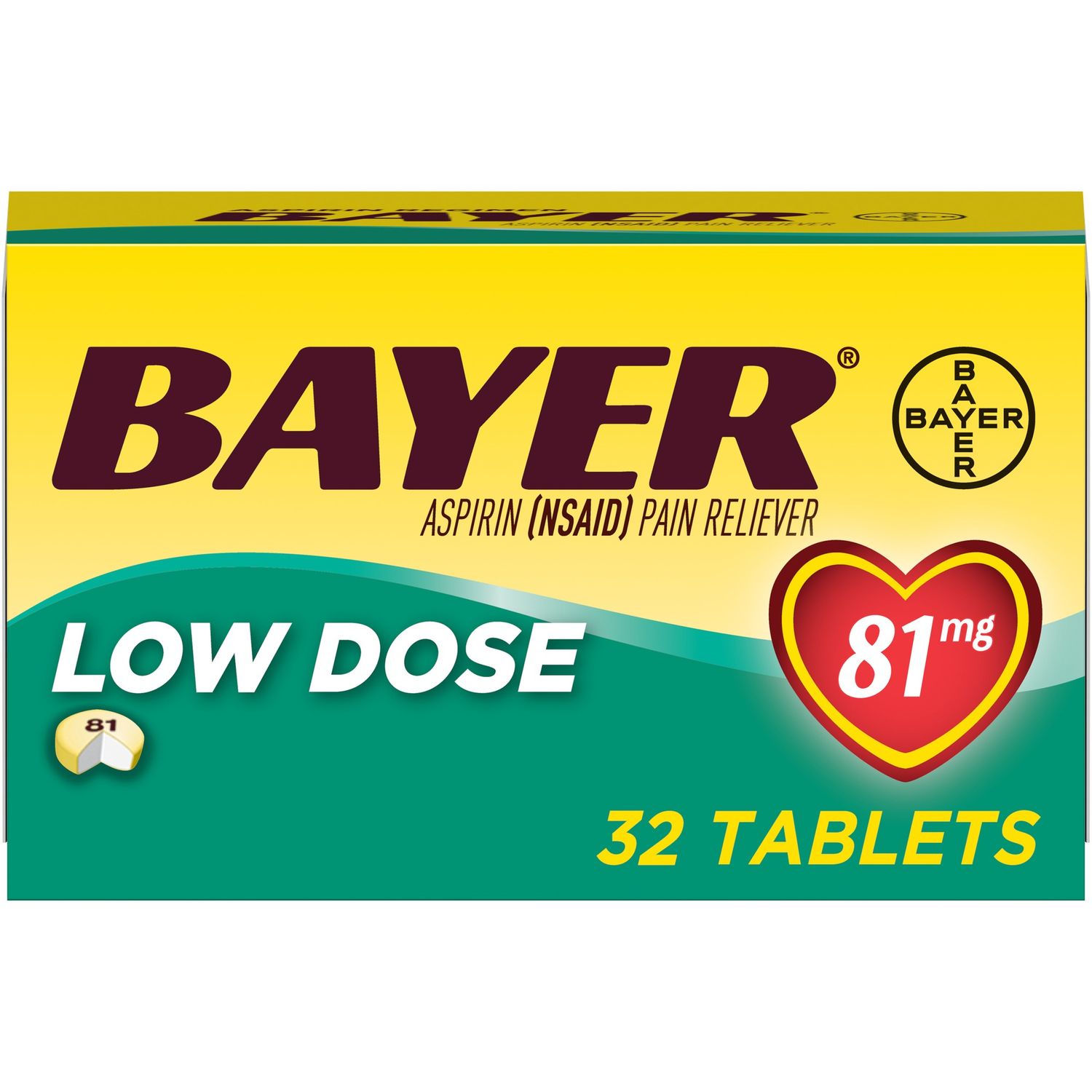 BAYER ASPIRIN LO DOSE 81MG TABLET 32CT