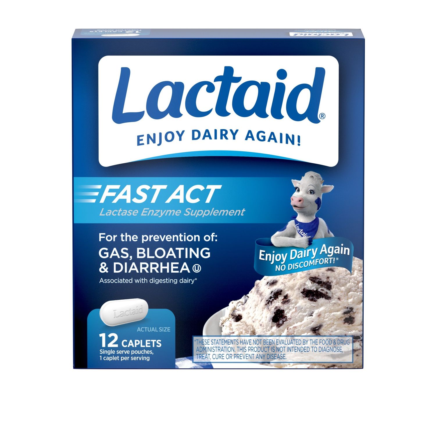 LACTAID FAST ACTING CAPLET 12CT