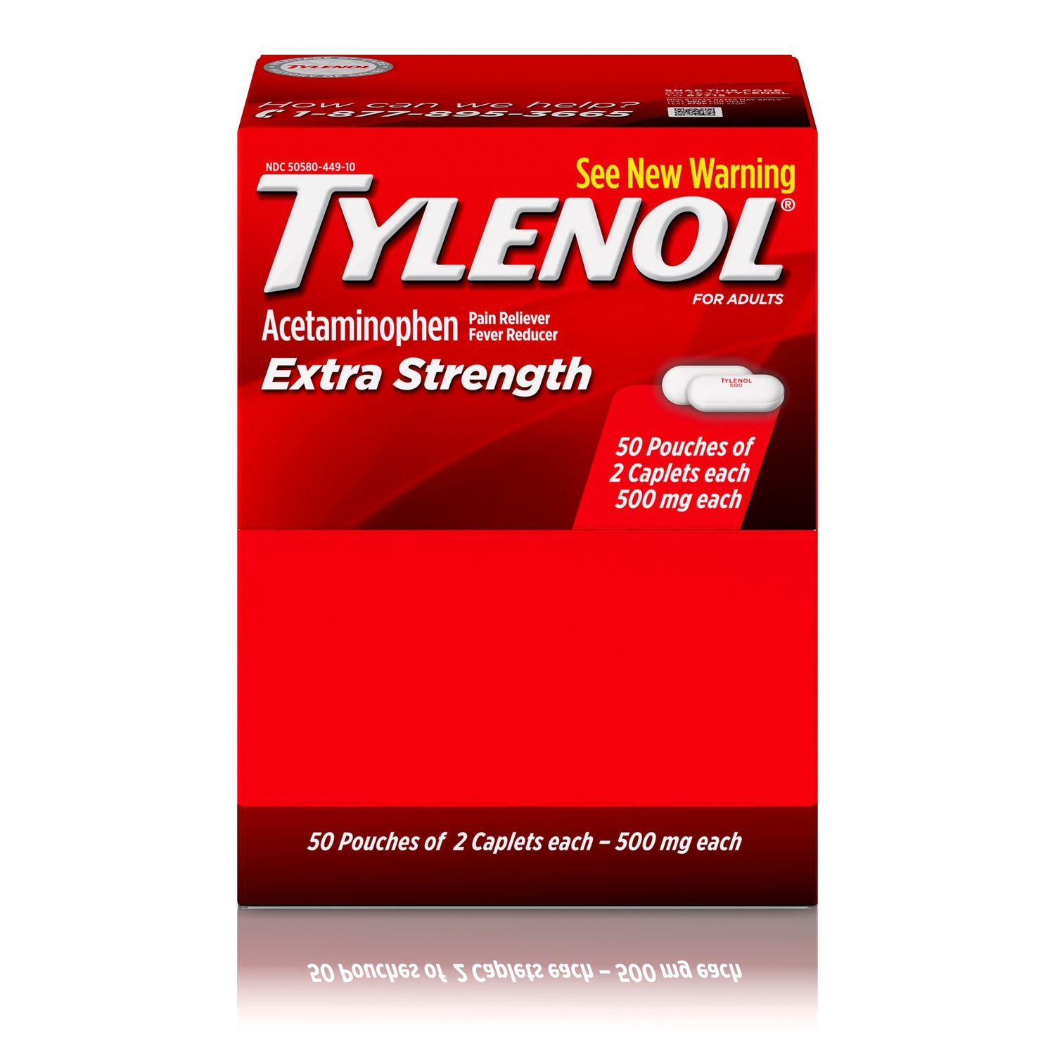 TYLENOL EXTRA STR DISPLAY PACK 50X2CT